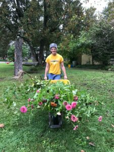 man with wheelbarrow